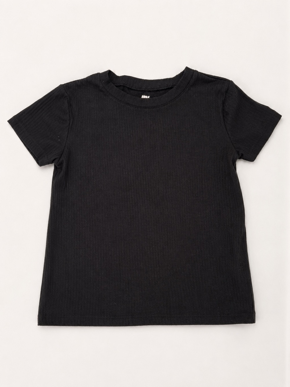 H&M Kids Black Short-Sleeve Ribbed Tee
